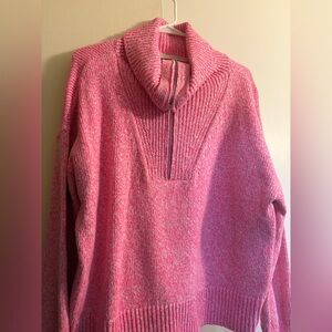 LOFT Pink Cowl Neck Sweater